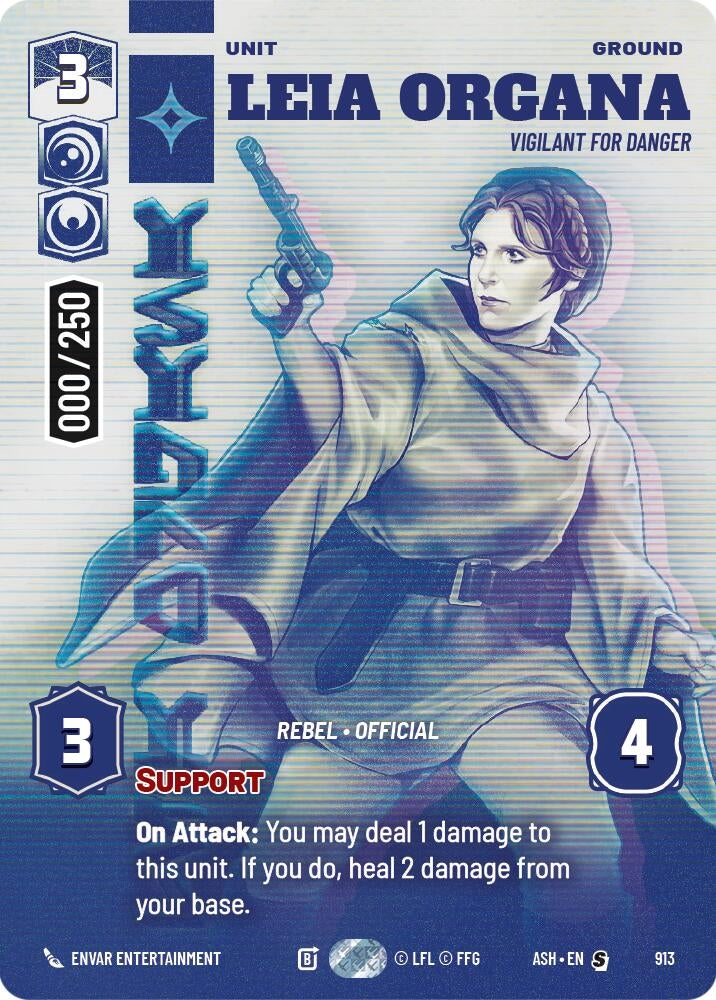 Image for Leia Organa - Vigilant for Danger (Serialized) (913) (Ashes of the Empire) (ASH) - Star Wars: Unlimited