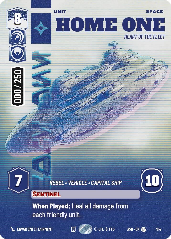 Image for Home One - Heart of the Fleet (Serialized) (914) (Ashes of the Empire) (ASH) - Star Wars: Unlimited