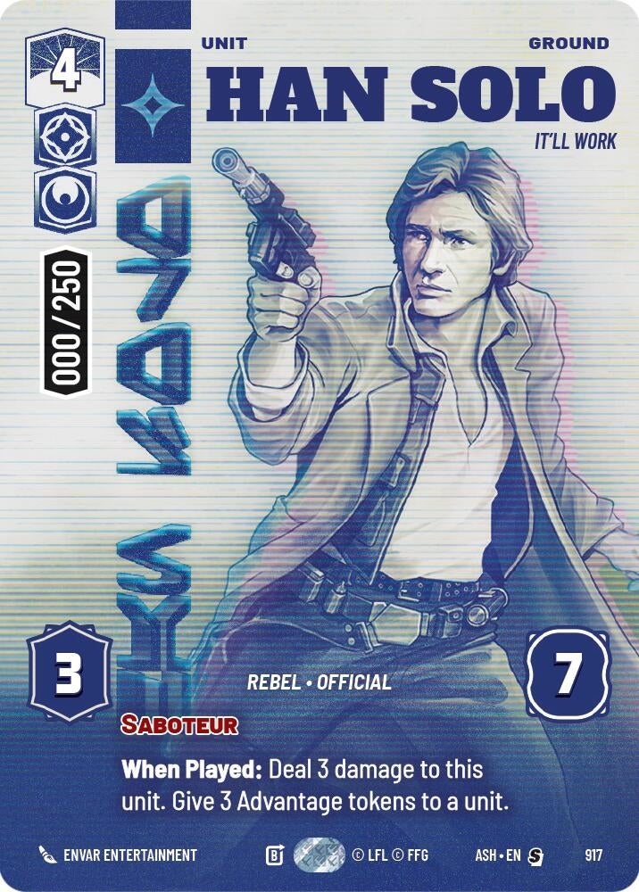 Image for Han Solo - It'll Work (Serialized) (917) (Ashes of the Empire) (ASH) - Star Wars: Unlimited
