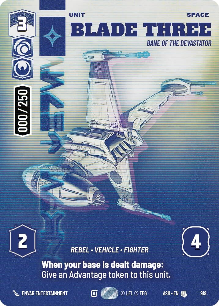 Image for Blade Three - Bane of the Devastator (Serialized) (919) (Ashes of the Empire) (ASH) - Star Wars: Unlimited