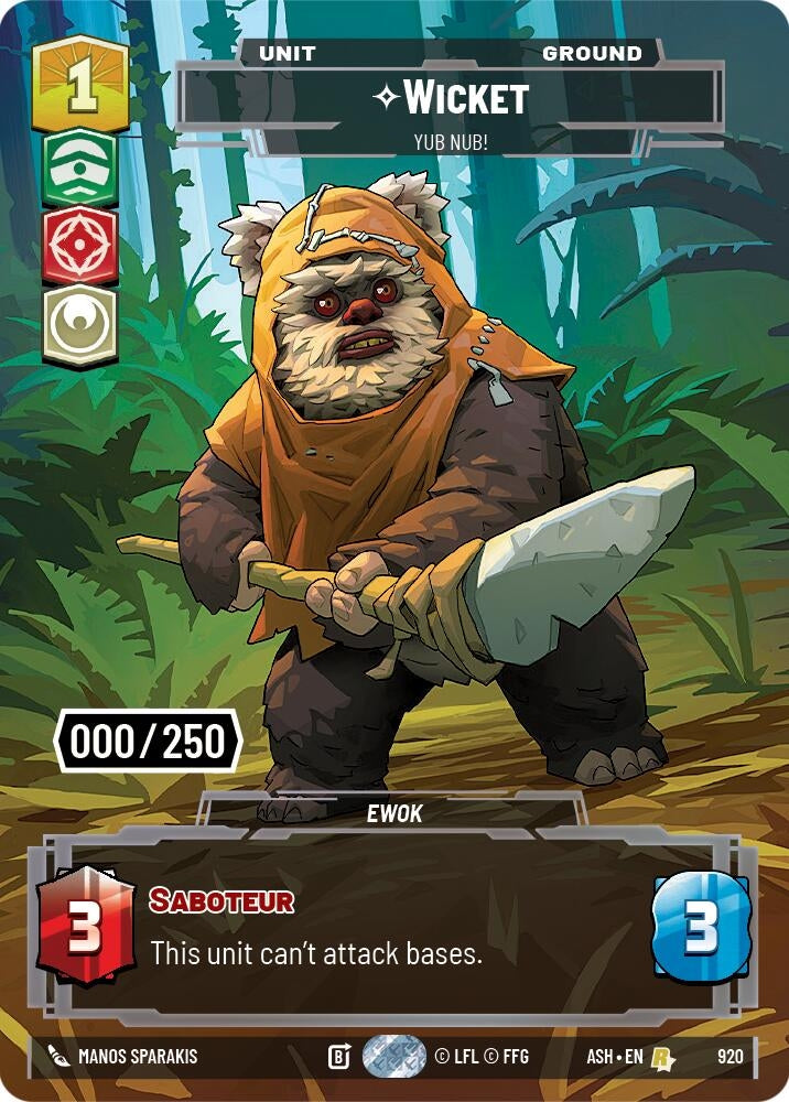 Image for Wicket - Yub Nub! (Serialized) (920) (Ashes of the Empire) (ASH) - Star Wars: Unlimited