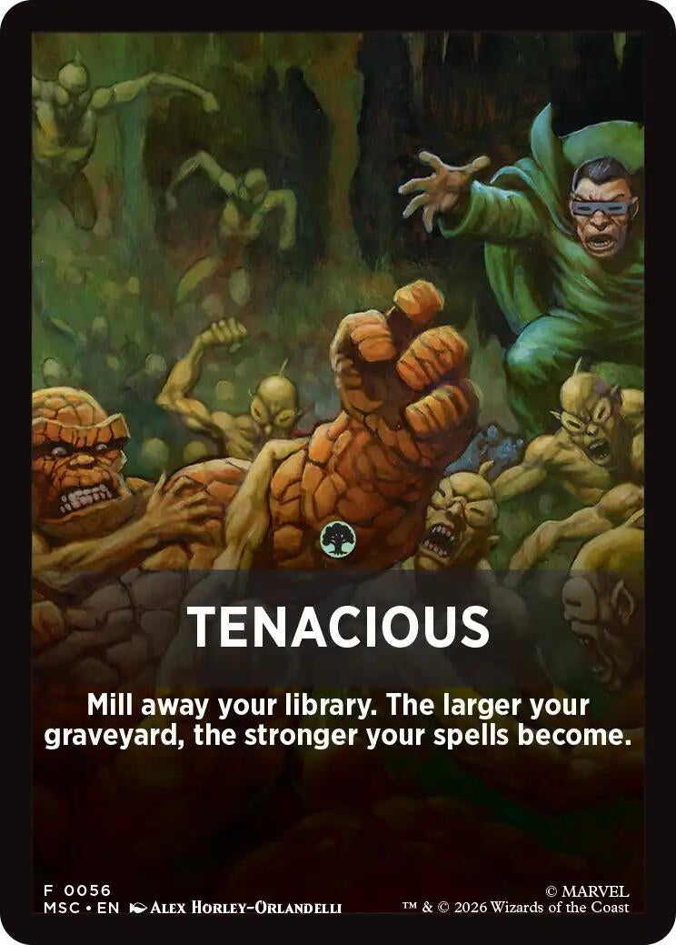 Image for Tenacious Theme Card (56) (Commander: Marvel Super Heroes) (MSC) - Magic: The Gathering