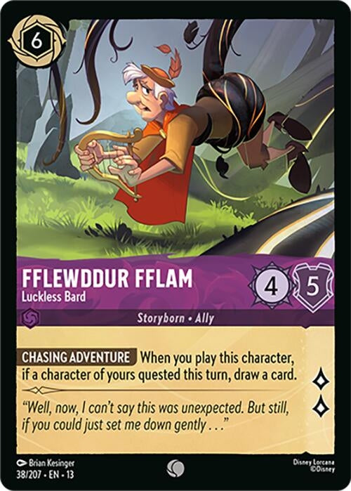 Image for Fflewddur Fflam - Luckless Bard (38/204) (Attack of the Vine!) (13) - Disney Lorcana