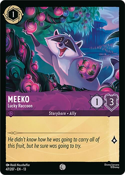 Image for Meeko - Lucky Raccoon (47/204) (Attack of the Vine!) (13) - Disney Lorcana