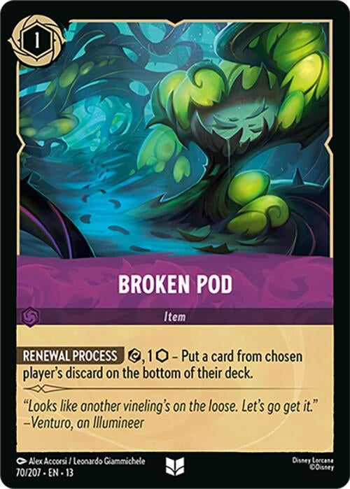 Image for Broken Pod (70/204) (Attack of the Vine!) (13) - Disney Lorcana