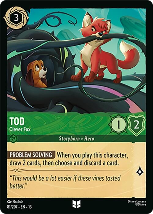 Image for Tod - Clever Fox (81/204) (Attack of the Vine!) (13) - Disney Lorcana
