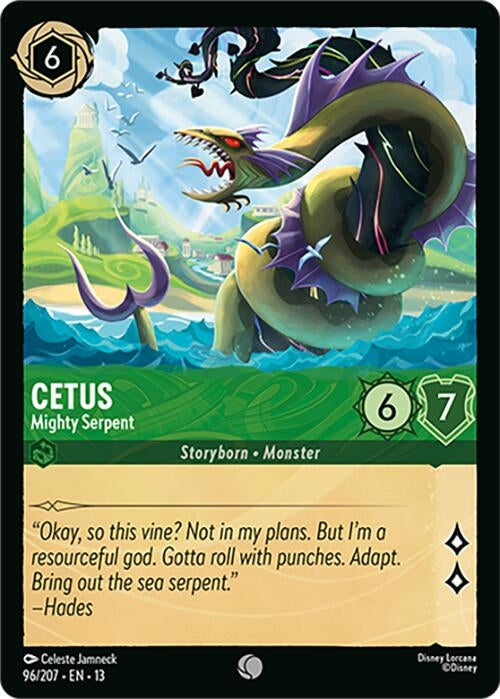 Image for Cetus - Mighty Serpent (96/204) (Attack of the Vine!) (13) - Disney Lorcana