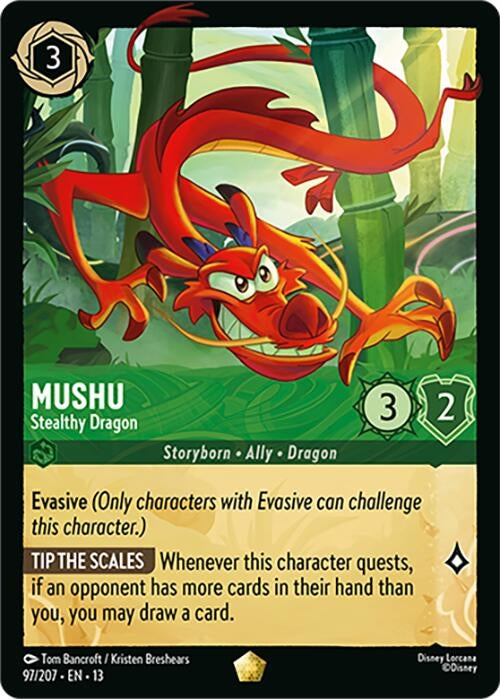 Image for Mushu - Stealthy Dragon (97/204) (Attack of the Vine!) (13) - Disney Lorcana