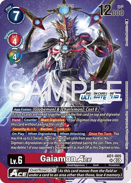 Image for Gaiamon ACE (Ultimate Cup 26-27 Season 2) (AD1-005 SR) (Advanced Booster Digimon Generation) (AD-01) - Digimon Card Game