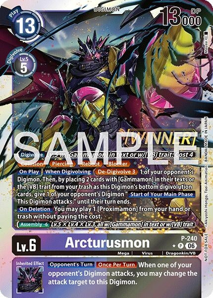 Image for Arcturusmon (Official Store Tournament 2026 Vol. 3 Winner) (P-240 P) (Digimon Promotion Cards) (D-PR) - Digimon Card Game