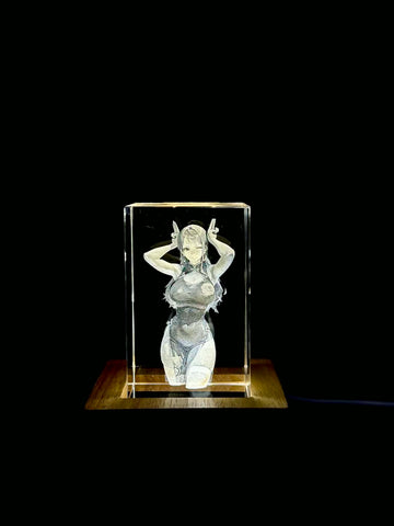 Nami Kimono 3D Crystal Engraving – One Piece Anime Laser Crystal Display