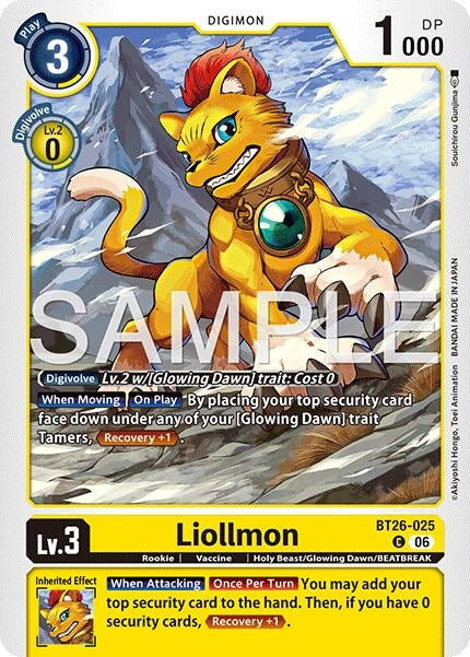 Image for Liollmon (BT26-025 C) (Timeless Bonds) (BT-26) - Digimon Card Game
