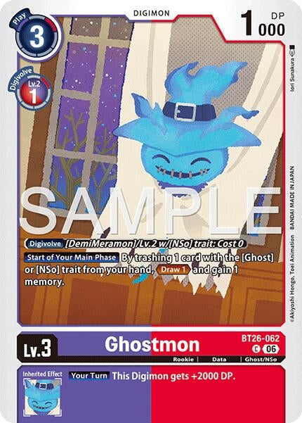 Image for Ghostmon (BT26-062 C) (Timeless Bonds) (BT-26) - Digimon Card Game