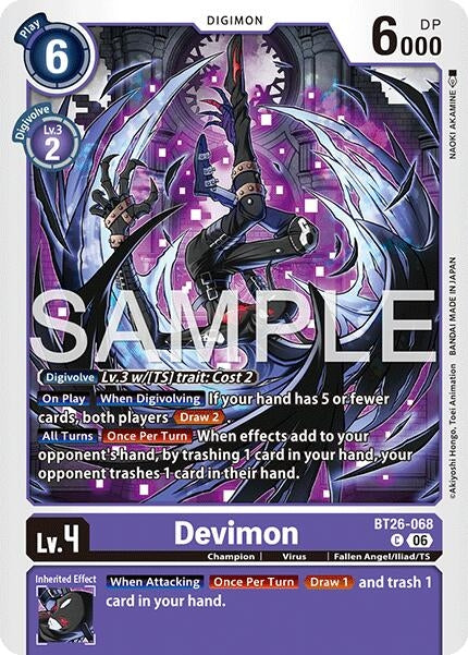 Image for Devimon (BT26-068 C) (Timeless Bonds) (BT-26) - Digimon Card Game