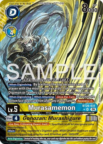 Image for Murasamemon // Gonozan: Murashigure (Alternate Art) (BT26-031 SR) (Timeless Bonds) (BT-26) - Digimon Card Game