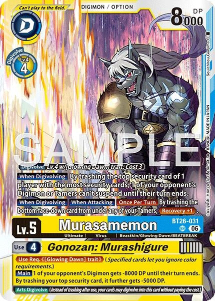 Image for Murasamemon // Gonozan: Murashigure (BT26-031 SR) (Timeless Bonds) (BT-26) - Digimon Card Game