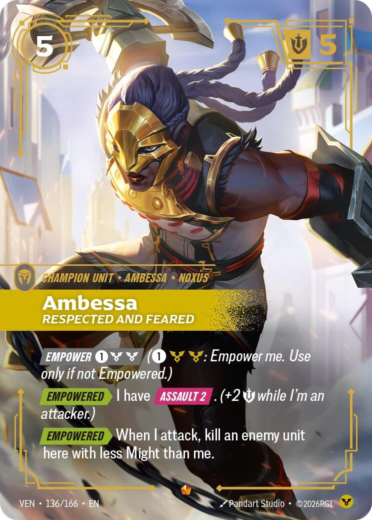 Image for Ambessa - Respected and Feared (136/166) (Vendetta) (VEN) - Riftbound: League of Legends Trading Card Game