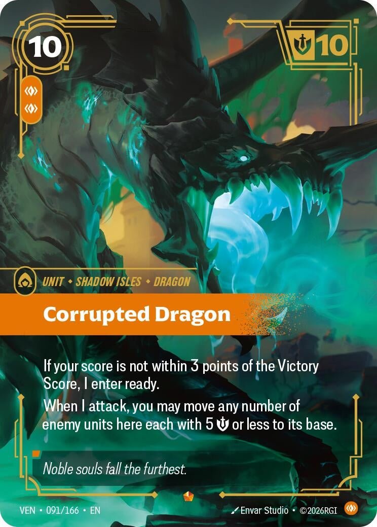 Image for Corrupted Dragon (091/166) (Vendetta) (VEN) - Riftbound: League of Legends Trading Card Game