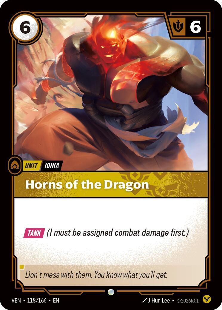 Image for Horns of the Dragon (118/166) (Vendetta) (VEN) - Riftbound: League of Legends Trading Card Game