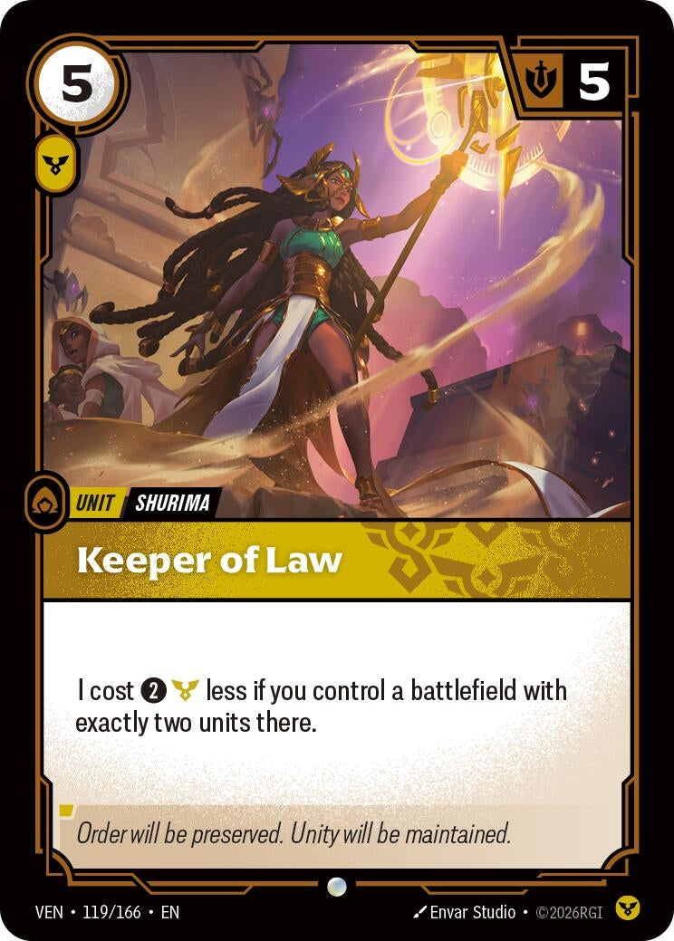 Image for Keeper of Law (119/166) (Vendetta) (VEN) - Riftbound: League of Legends Trading Card Game