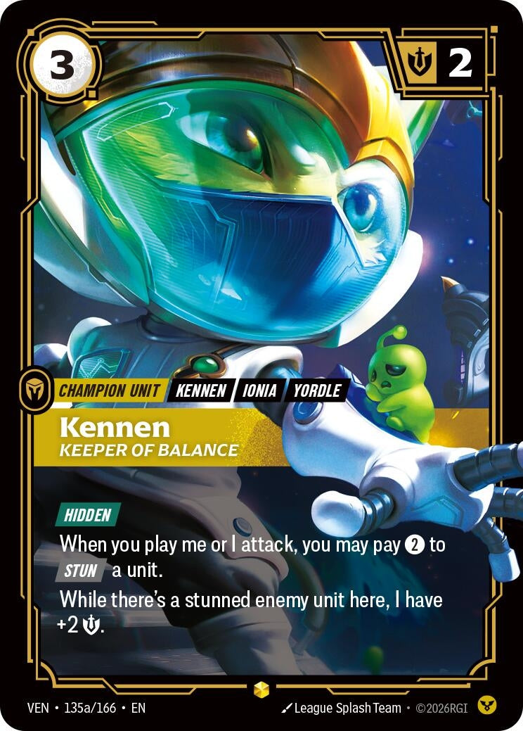 Image for Kennen - Keeper of Balance (Alternate Art) (135a/166) (Vendetta) (VEN) - Riftbound: League of Legends Trading Card Game