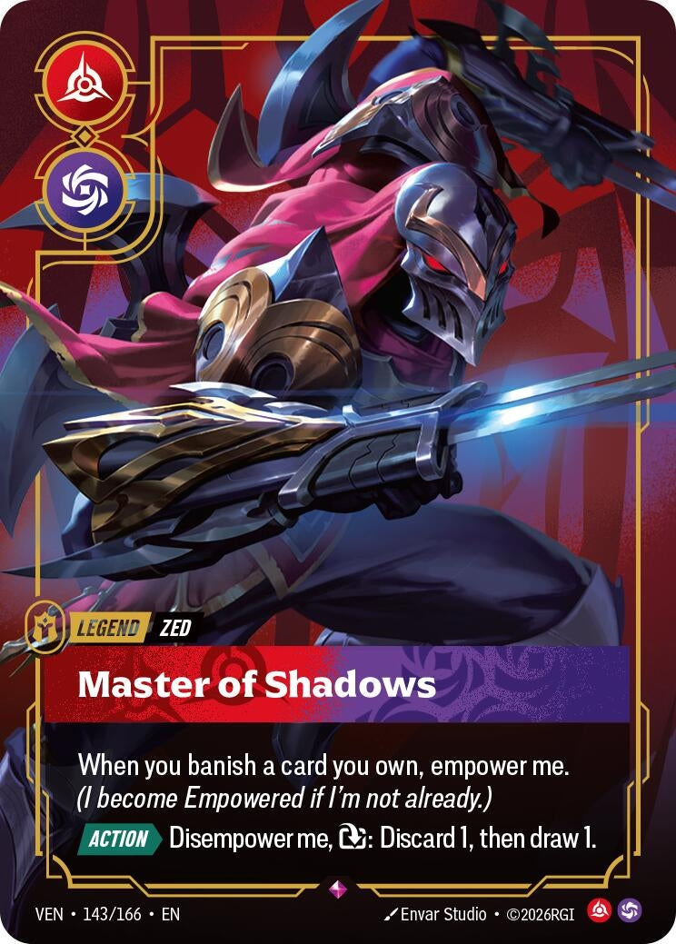 Image for Zed - Master of Shadows (143/166) (Vendetta) (VEN) - Riftbound: League of Legends Trading Card Game