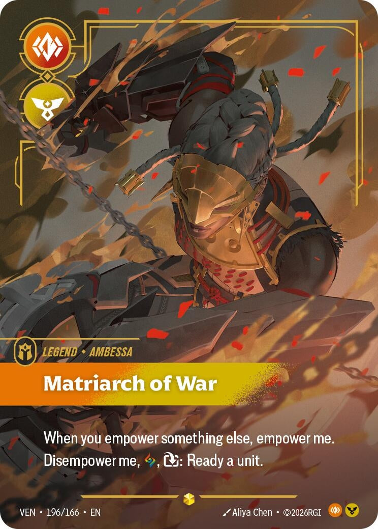 Image for Ambessa - Matriarch of War (Overnumbered) (196/166) (Vendetta) (VEN) - Riftbound: League of Legends Trading Card Game