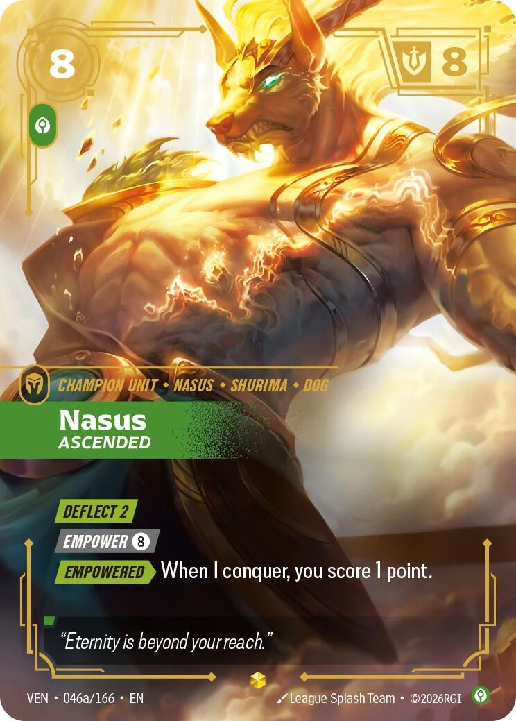 Image for Nasus - Ascended (Alternate Art) (046a/166) (Vendetta) (VEN) - Riftbound: League of Legends Trading Card Game