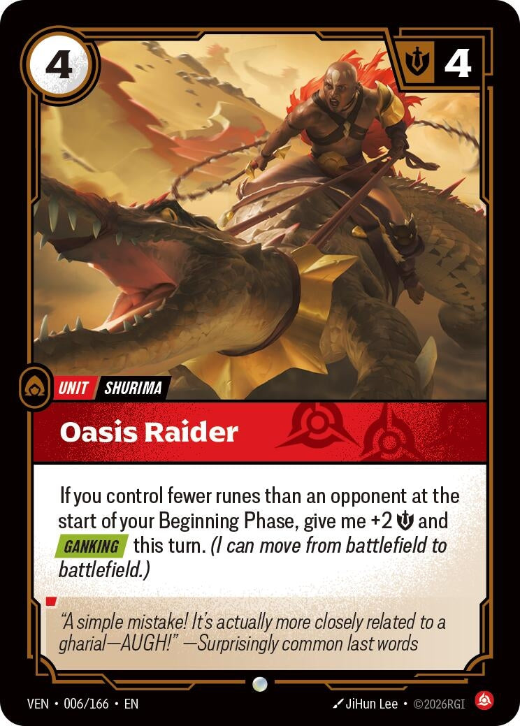 Image for Oasis Raider (006/166) (Vendetta) (VEN) - Riftbound: League of Legends Trading Card Game
