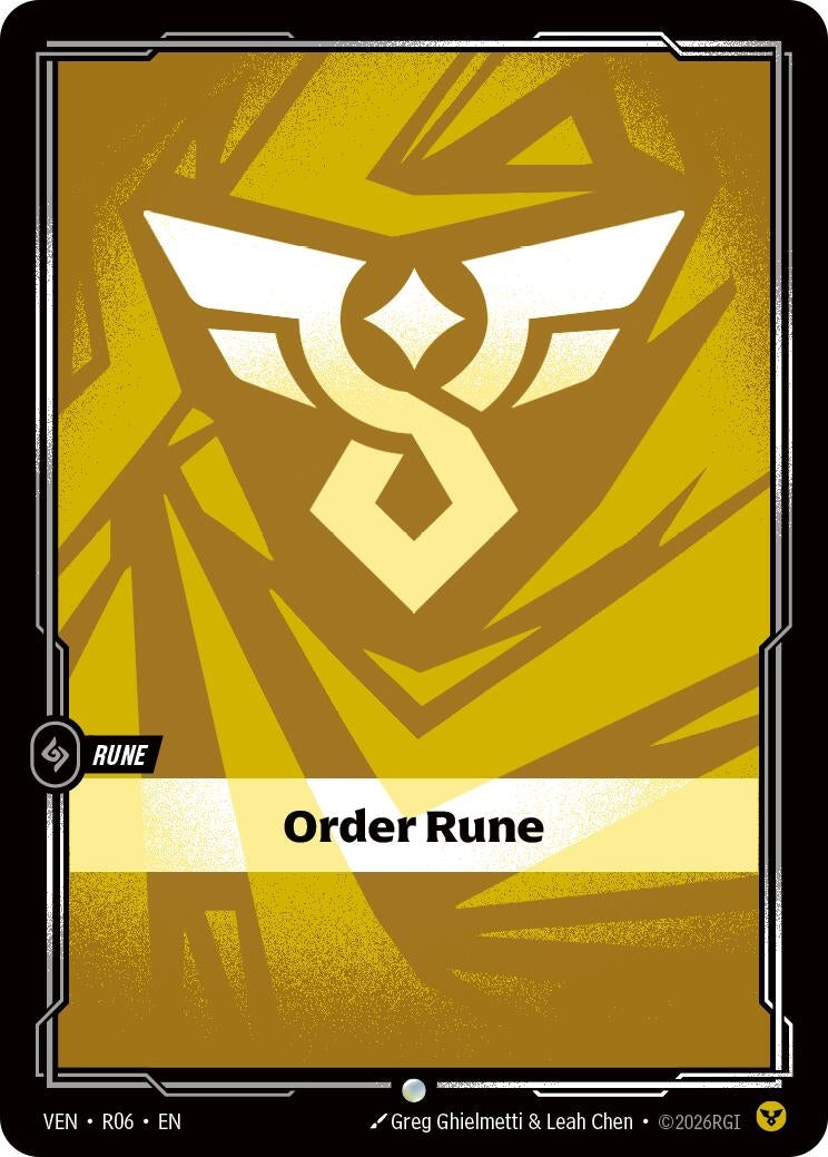 Image for Order Rune (R06) (Vendetta) (VEN) - Riftbound: League of Legends Trading Card Game