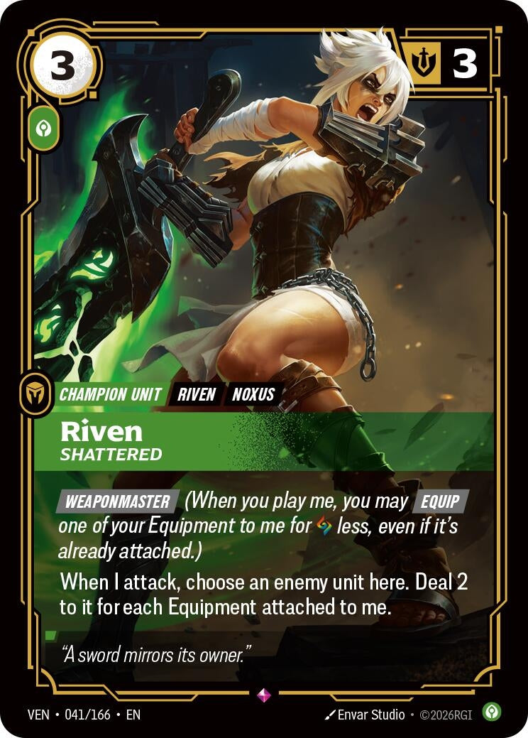 Image for Riven - Shattered (041/166) (Vendetta) (VEN) - Riftbound: League of Legends Trading Card Game