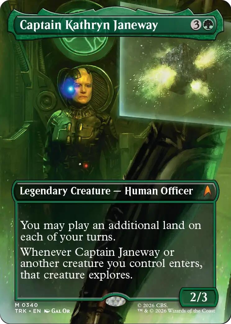 Image for Captain Kathryn Janeway (Borderless) (340) (Star Trek) (TRK) - Magic: The Gathering