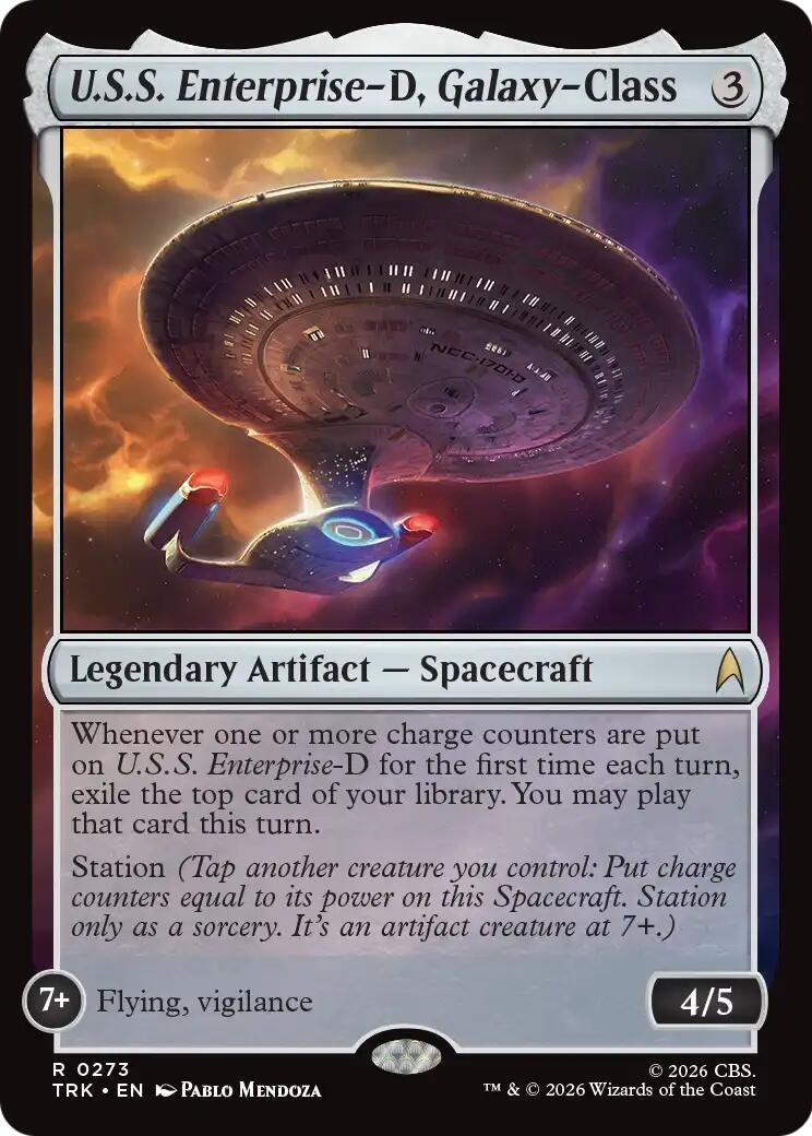 Image for U.S.S. Enterprise-D, Galaxy-Class (273) (Star Trek) (TRK) - Magic: The Gathering
