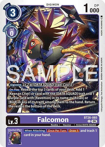 Image for Falcomon (BT26-065 C) (Timeless Bonds) (BT-26) - Digimon Card Game