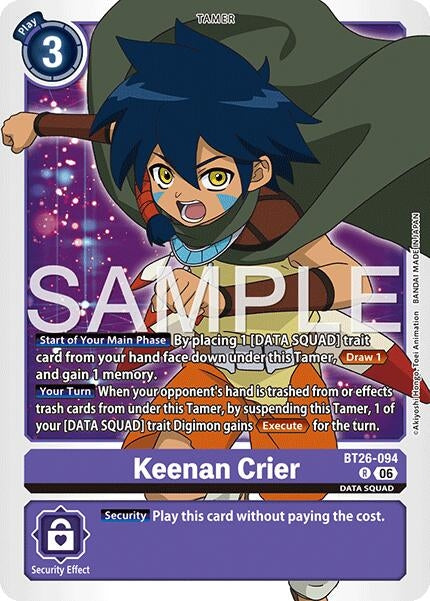 Image for Keenan Crier (BT26-094 R) (Timeless Bonds) (BT-26) - Digimon Card Game
