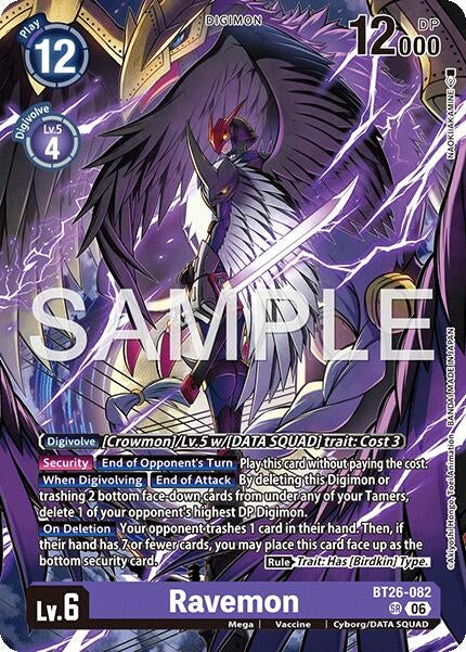 Image for Ravemon (BT26-082 SR) (Timeless Bonds) (BT-26) - Digimon Card Game