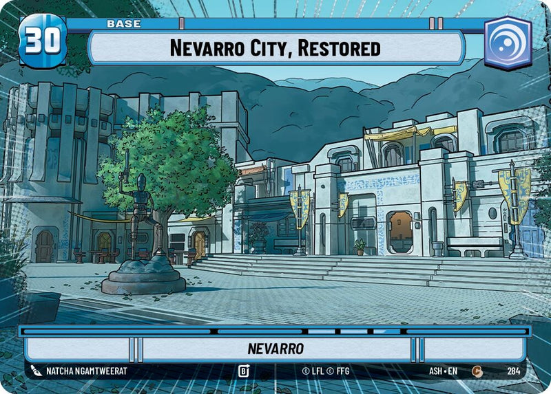 Image for Nevarro City, Restored // Shield (Hyperspace) (284 // T06) (Ashes of the Empire) (ASH) - Star Wars: Unlimited