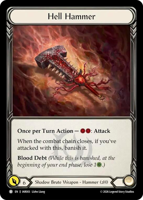 Image for Hell Hammer (IAR003) (Usurp the Shadow Throne) (IAR) - Flesh and Blood TCG