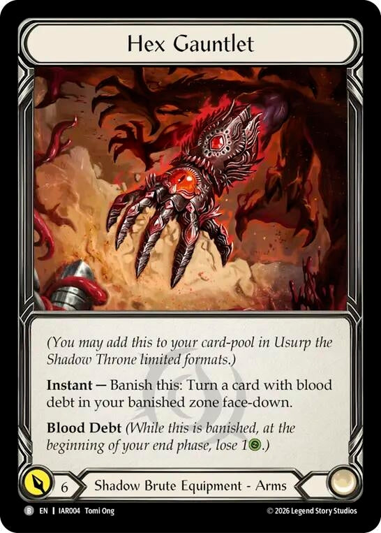 Image for Hex Gauntlet (IAR004) (Usurp the Shadow Throne) (IAR) - Flesh and Blood TCG
