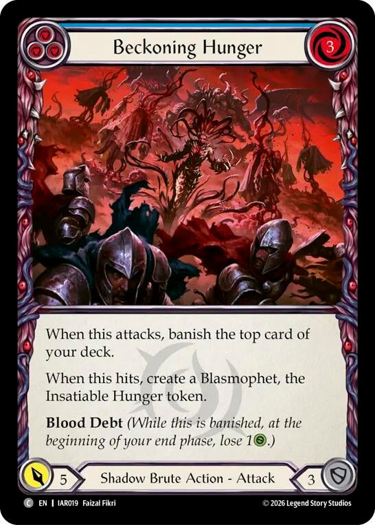 Image for Beckoning Hunger (Blue) (IAR019) (Usurp the Shadow Throne) (IAR) - Flesh and Blood TCG