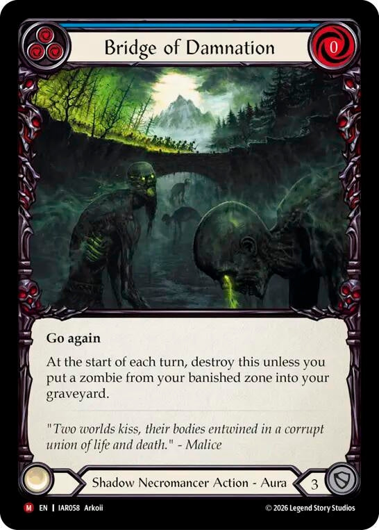 Image for Bridge of Damnation (Blue) (IAR058) (Usurp the Shadow Throne) (IAR) - Flesh and Blood TCG