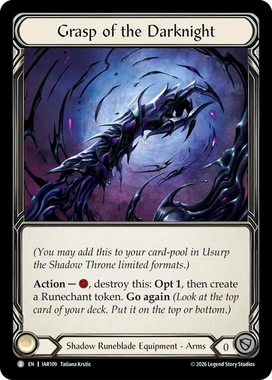 Image for Grasp of the Darknight (IAR109) (Usurp the Shadow Throne) (IAR) - Flesh and Blood TCG
