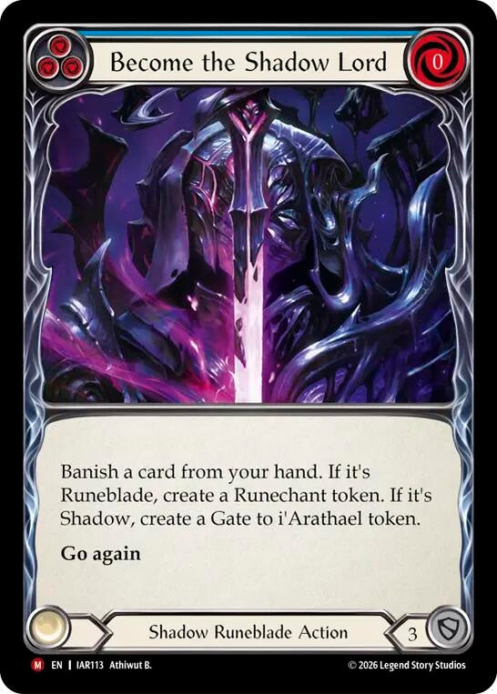 Image for Become the Shadow Lord (Blue) (IAR113) (Usurp the Shadow Throne) (IAR) - Flesh and Blood TCG