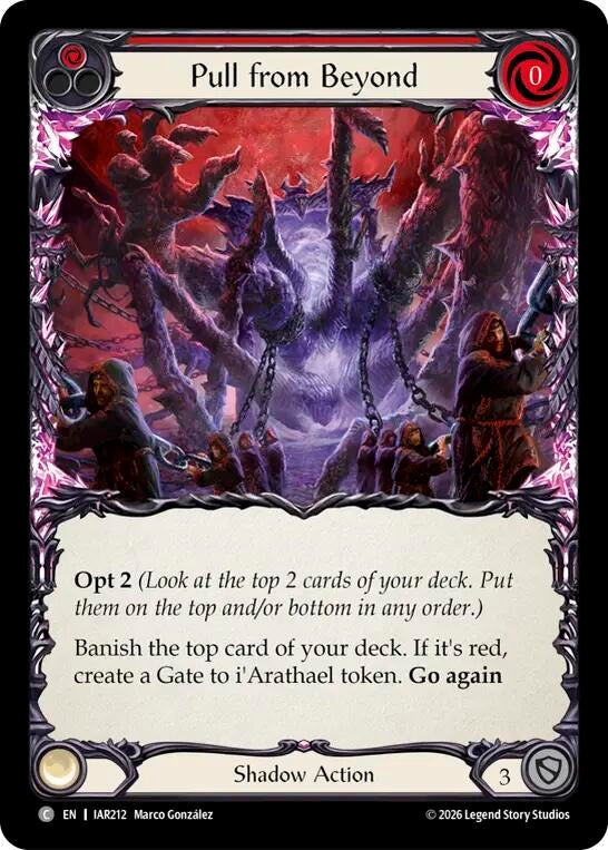 Image for Pull from Beyond (Red) (IAR212) (Usurp the Shadow Throne) (IAR) - Flesh and Blood TCG