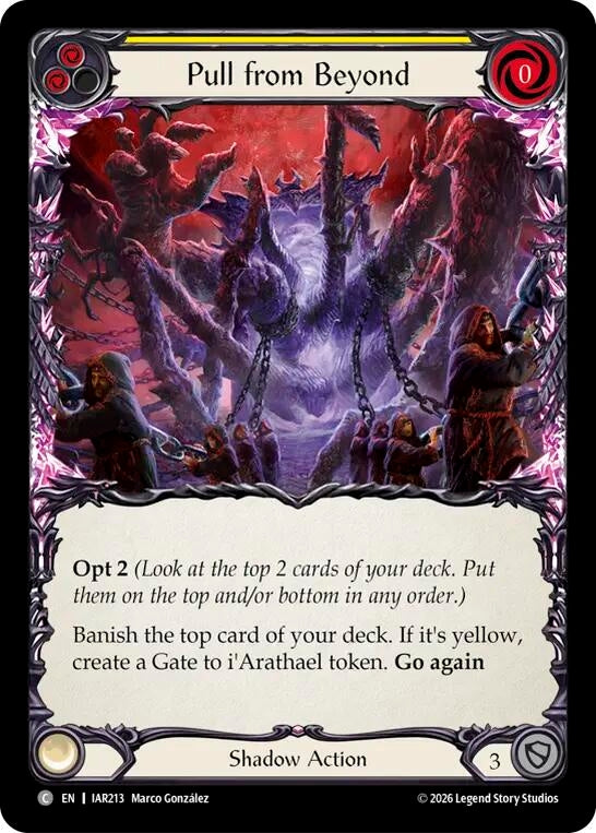 Image for Pull from Beyond (Yellow) (IAR213) (Usurp the Shadow Throne) (IAR) - Flesh and Blood TCG