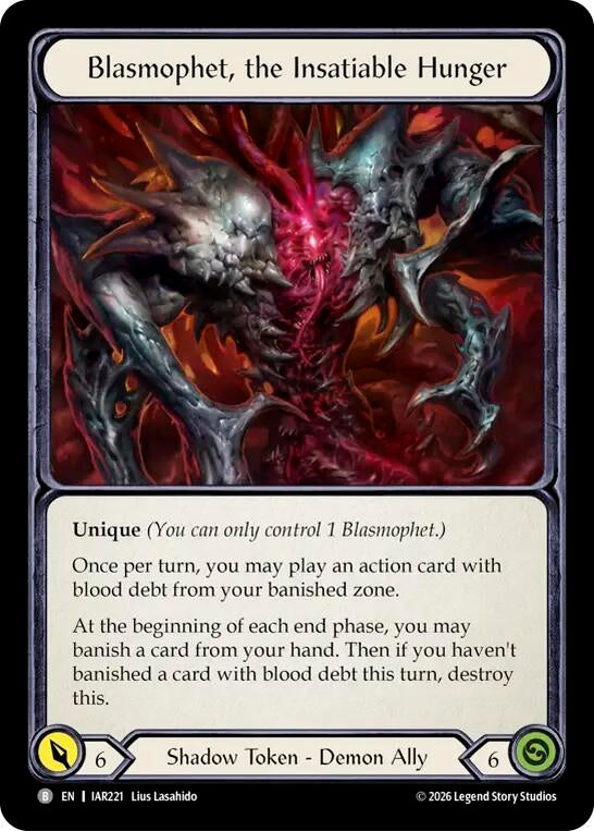 Image for Blasmophet, the Insatiable Hunger (IAR221) (Usurp the Shadow Throne) (IAR) - Flesh and Blood TCG