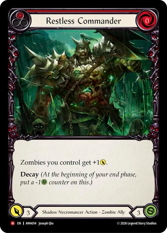 Image for Restless Commander (Red) (AMA014) (Armory Deck: Malice, Domina of the Dead) (AMA) - Flesh and Blood TCG