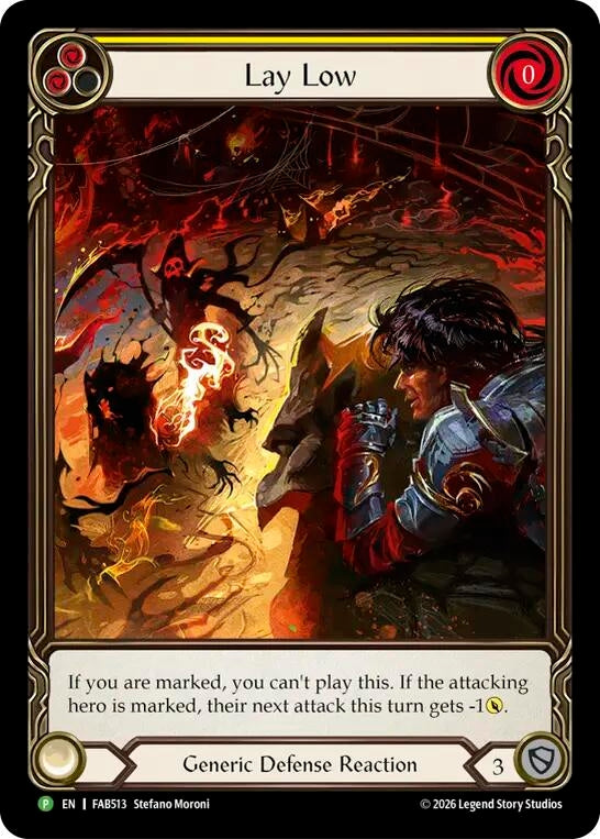 Image for Lay Low (Yellow) - FAB513 (FAB513) (Flesh and Blood: Promo Cards) (PR) - Flesh and Blood TCG