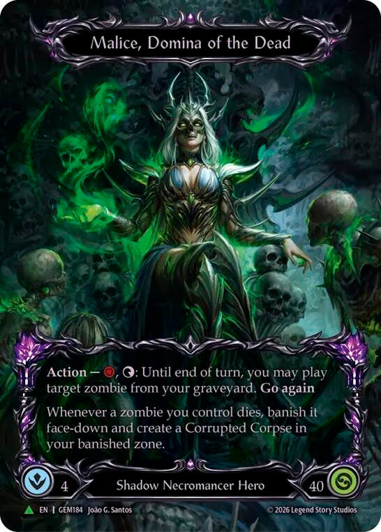 Image for Malice, Domina of the Dead (Marvel) (GEM184) (GEM Pack 6) (GEM) - Flesh and Blood TCG