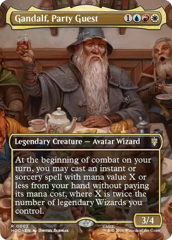 Image for Gandalf, Party Guest (Borderless) (2) (The Hobbit: Eternal-Legal) (HOC) - Magic: The Gathering